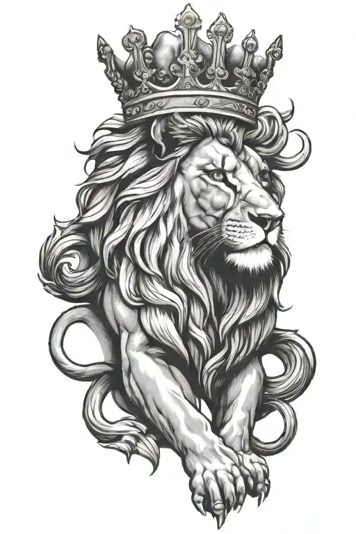 Lion Wearing A Crown