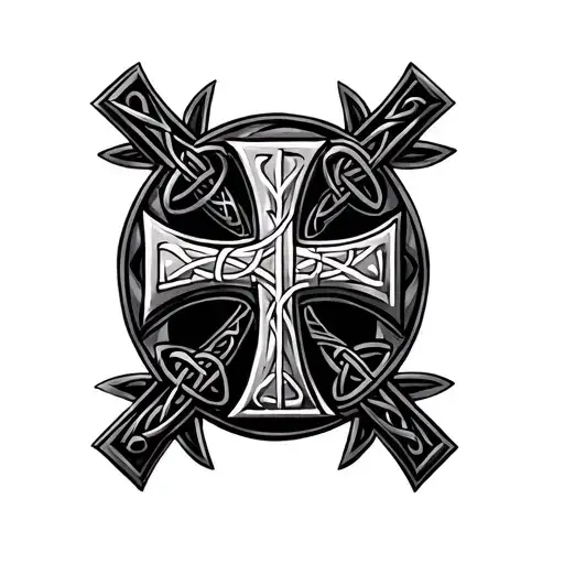 Michael Name Irish Celtic Cross
