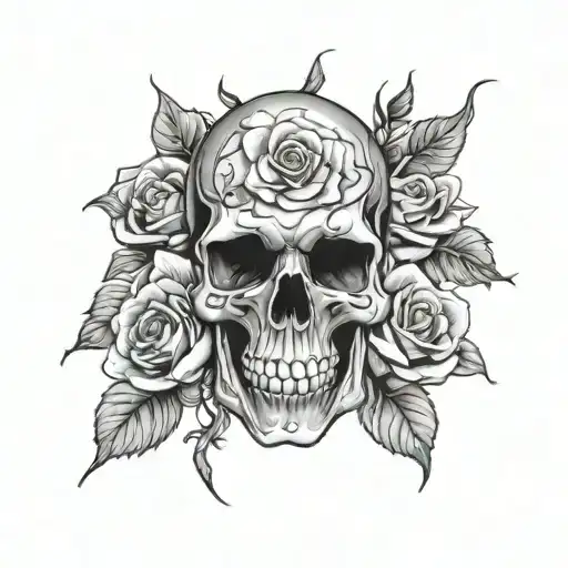 Skull And Roses