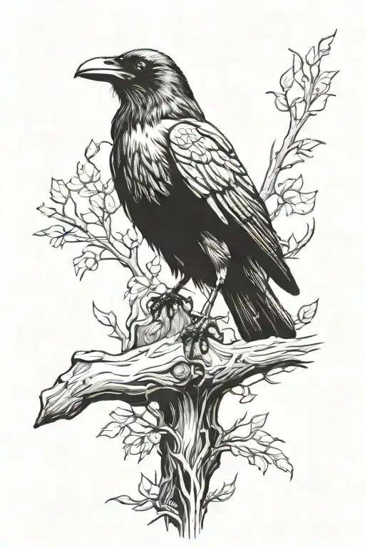 Raven Perched