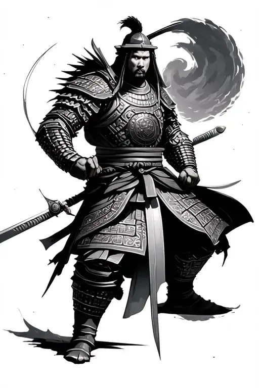 Samurai Warrior In Full Armor