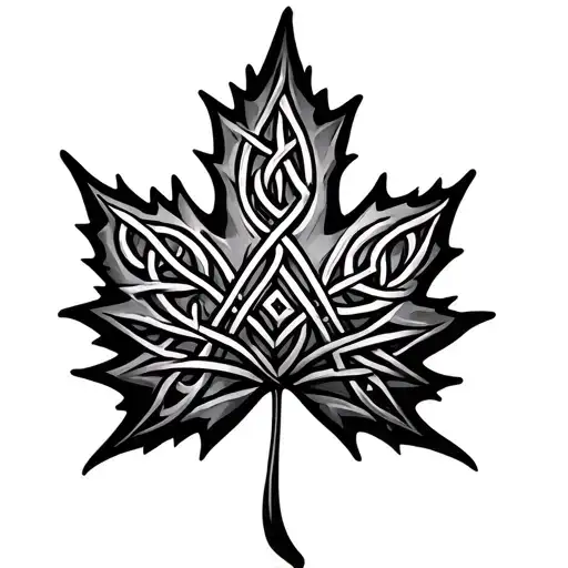 Maple Leaf Created Into Celtic Armour