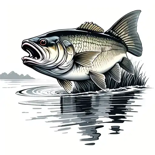 Bass Fishing From Bank