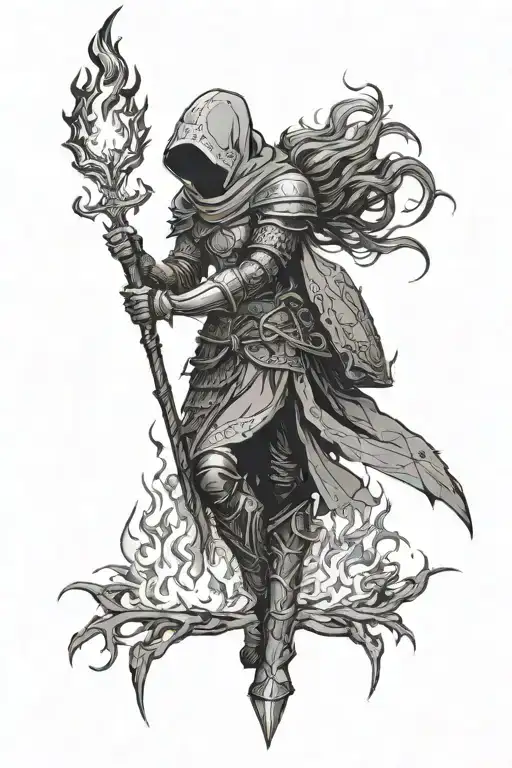Girl Fire Keeper Dark Souls Bonfire