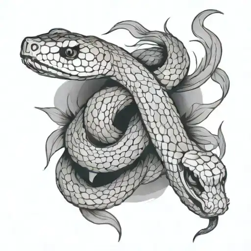 Wrap Around Snake Tattoo Design