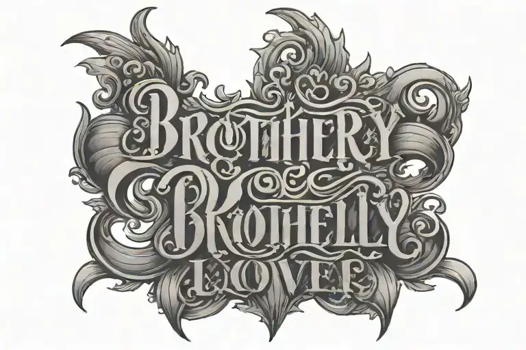 Brotherly Love Lettering