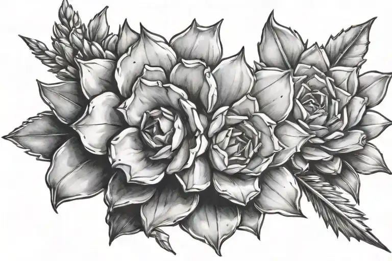 Succulent With Arrow Going