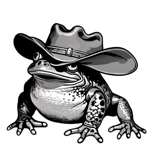 Fat Frog With Cowboy Hat