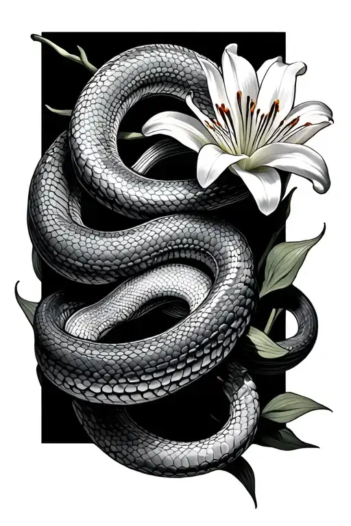 Lily With Snake Wrapped