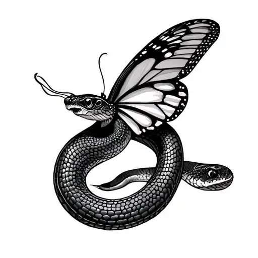 Snake And Butterfly
