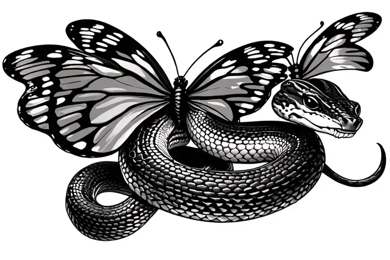 Snake And Butterfly
