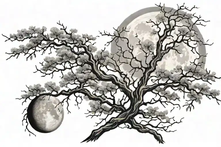 Combine Tree Branches With The Moon