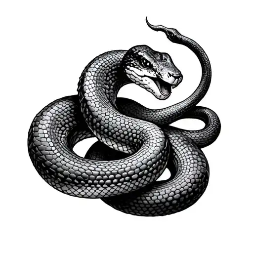 M With A Snake Around It