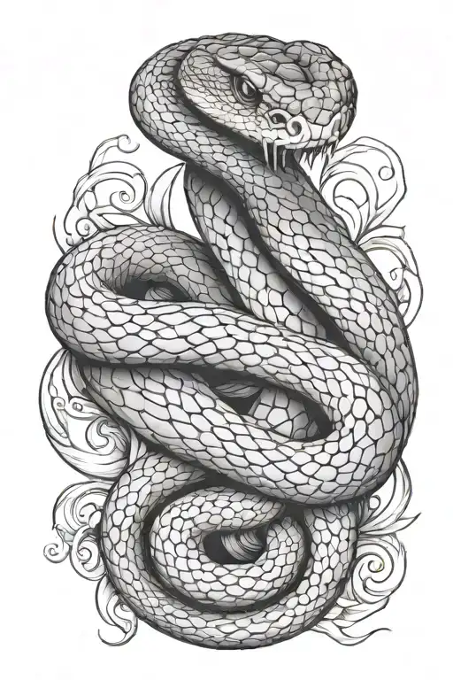 Snake Wrapping Down Or Around My Leg Sleeve