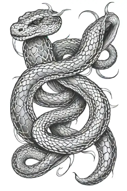 Snake Wrapping Down Or Around My Leg Sleeve