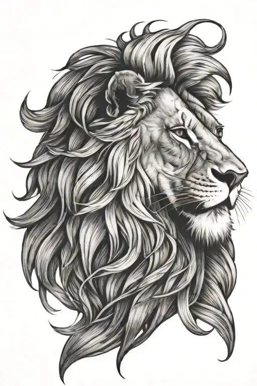 A Full Back Male Lion