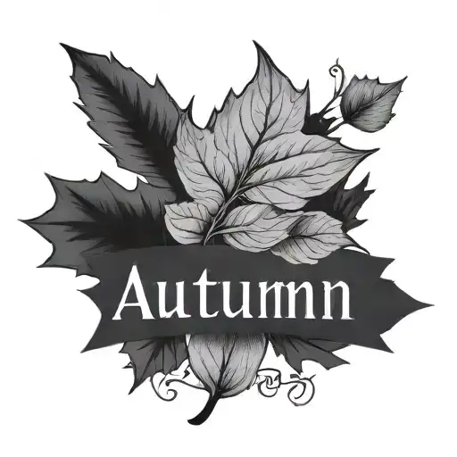 The Word Autumn Name Written
