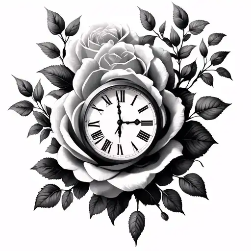 Clock Trees Nature Rose