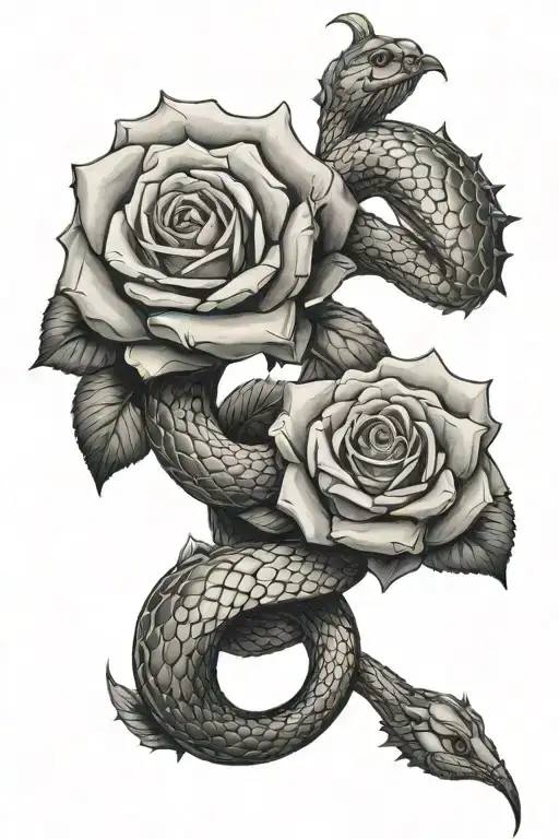 Snake Rose Intertwined