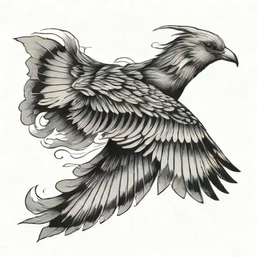 Bird Flying Away In A Storm