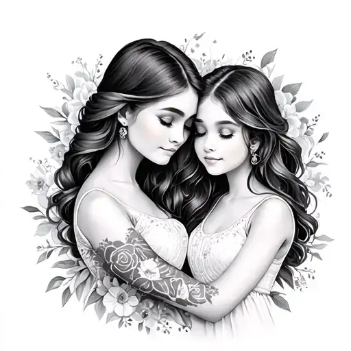 Mother & Daughter Tatto Design