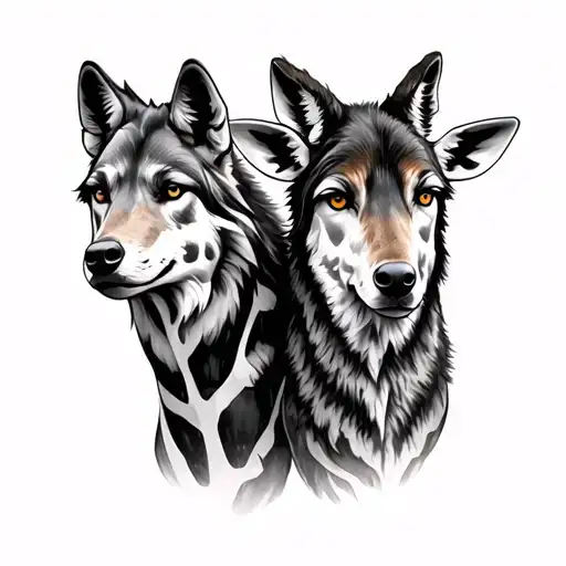 Wolf And Giraffe
