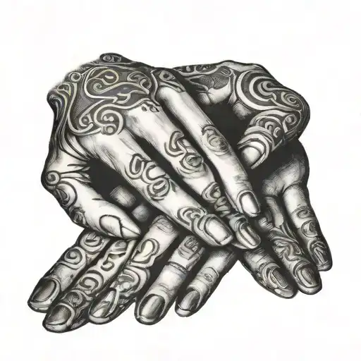 Blackout Tattoo Of Hands