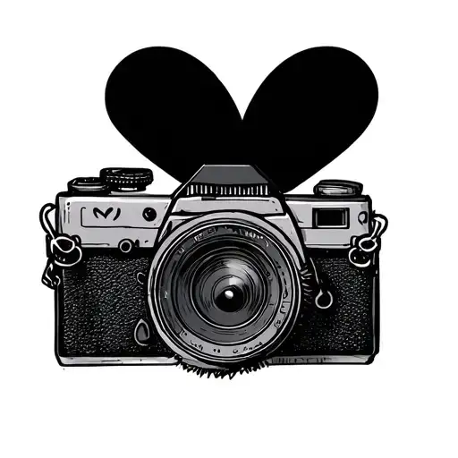 Camera And Love Symbol
