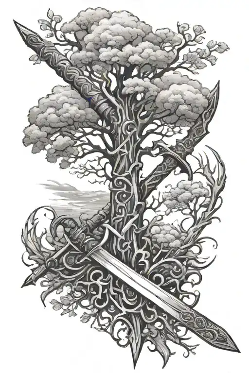 Sword And Tree