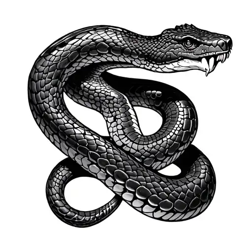 Snake With Words As Scales