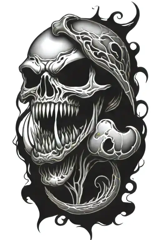 Venom Half Skull