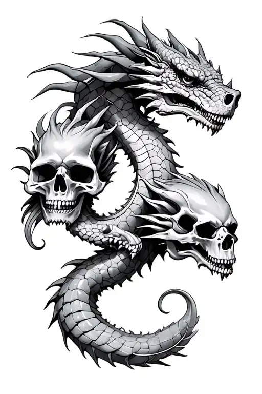 Skulls And Dragon