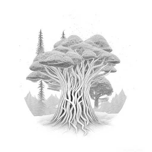 A Gym Dumbbell Intertwined With Branches Of A Life Tree