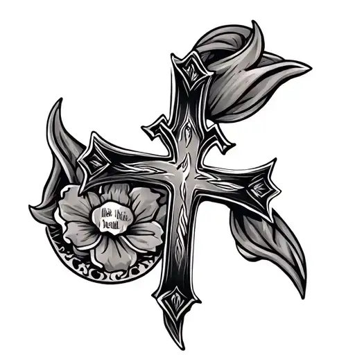 Sleeve With Western Twist Cross And Tag