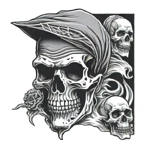 Skull And Ghostface Mask