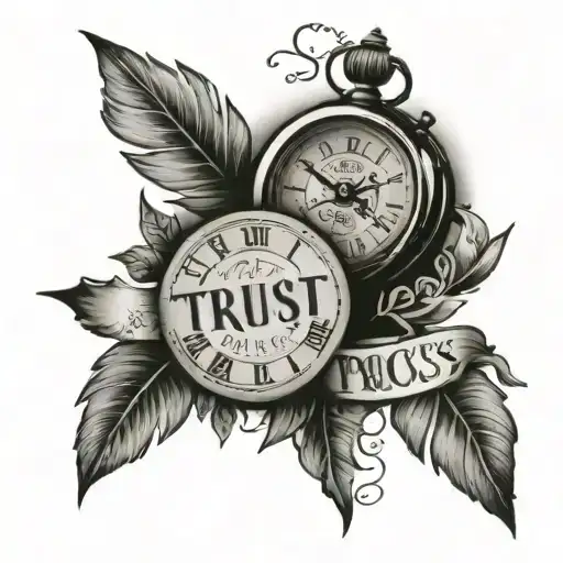 Trust The Process Written In Clock