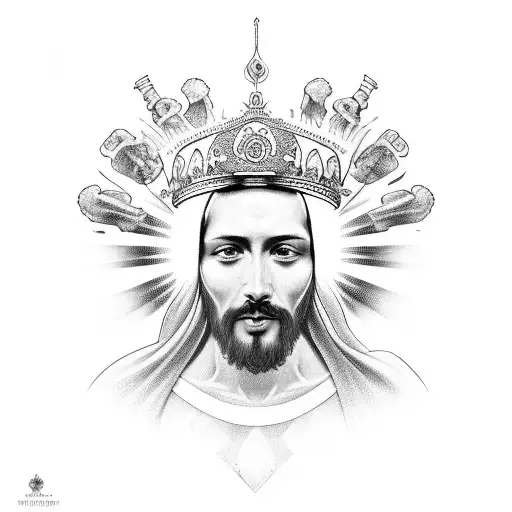 Rostro De Jesus Con Corona De Espuminas