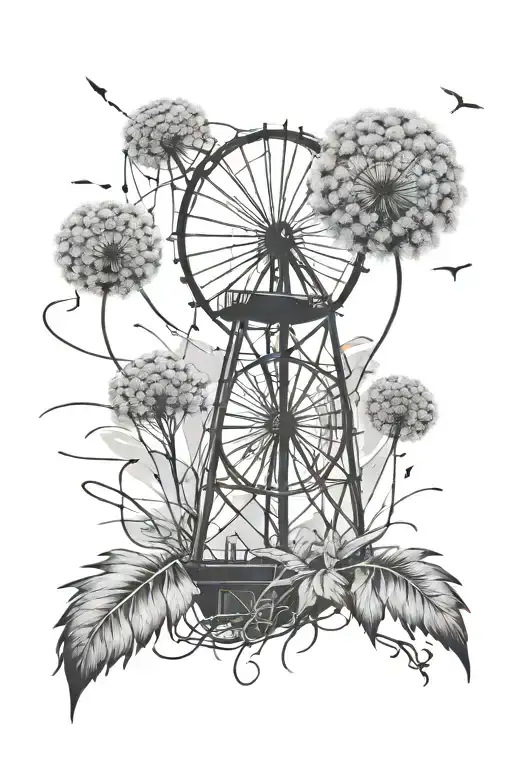 Powerline Turning Into Dandelion