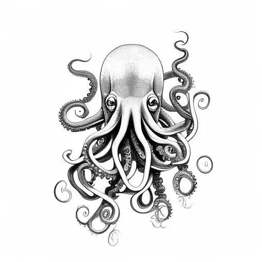 Tall Octopus With Long Tenticles