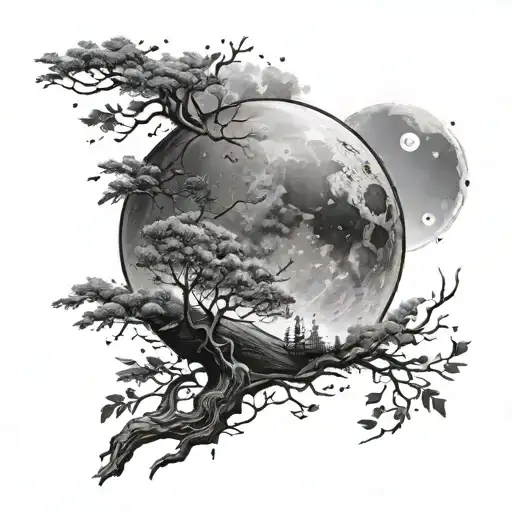 Moon Looking Into The Distance