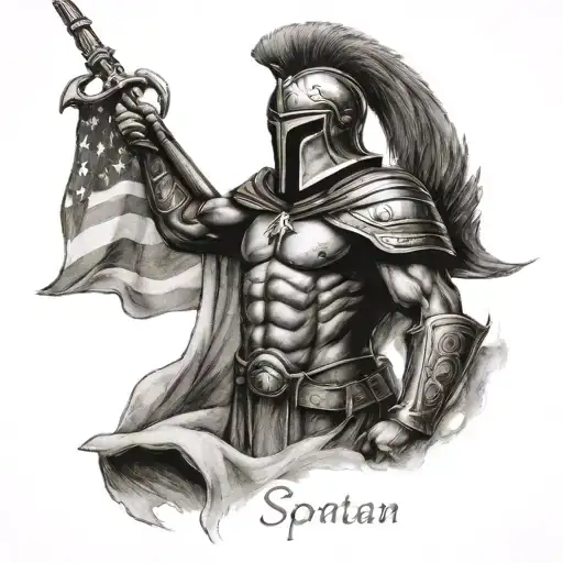 Spartan Warrior American Flag Incorporated