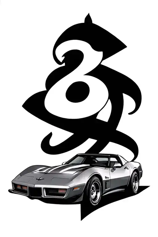 Chevy Corvette Emblem Memorial Tattoo For Dad