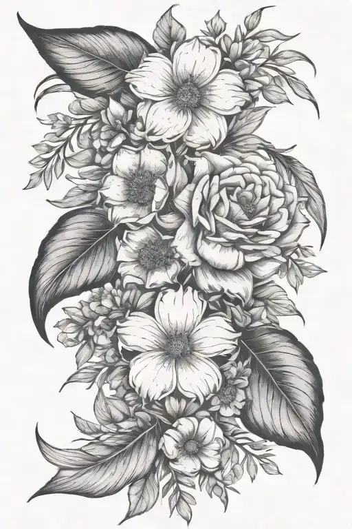 August Birth Flower And January Birth Flower Bouquet