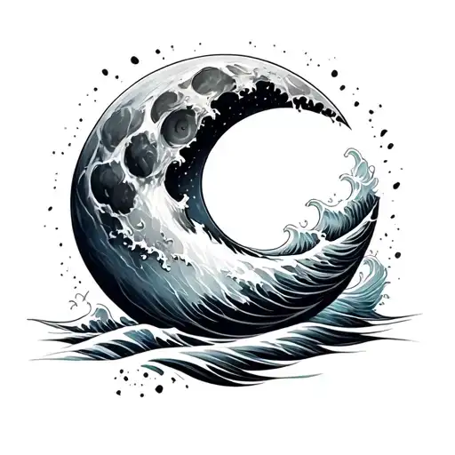 Moon With Wave