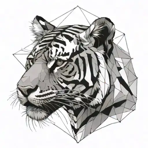 Geometric Tattoo Tiger