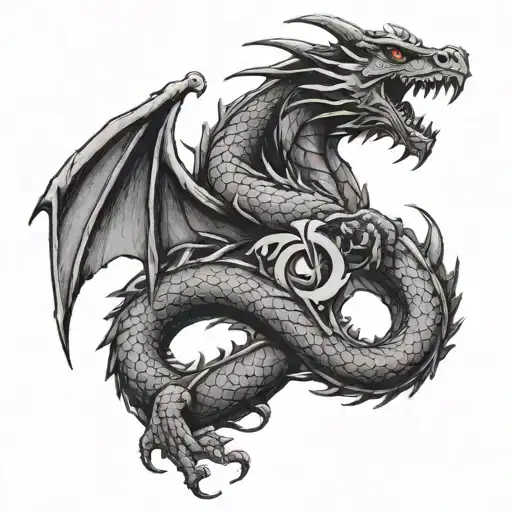 Dragon With Letter A But Minimal