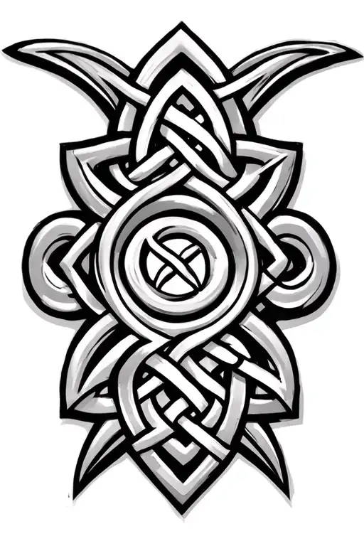 Celtic Knot And Tribal Design Incorporating