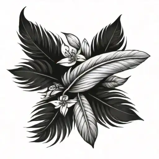 The Word Jasmine On A Feather Feather Feather