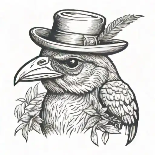 A Tattoo In Honor Of A Friend Who Passed Away And I Want It To Be A Chick With His Hat And A Cigar