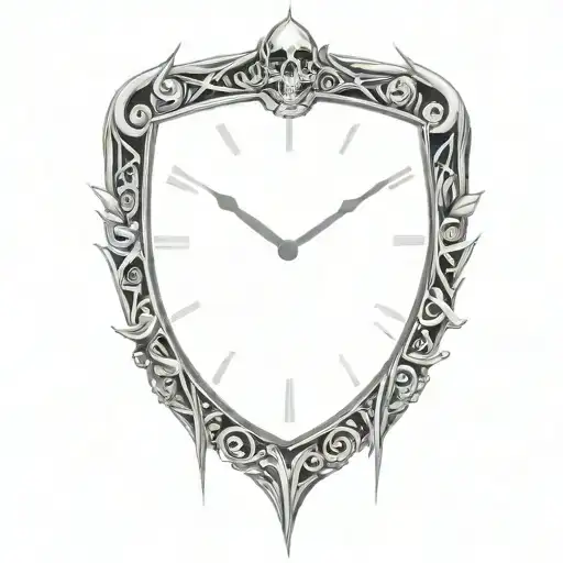 Clock Skull Fusion Rose Around